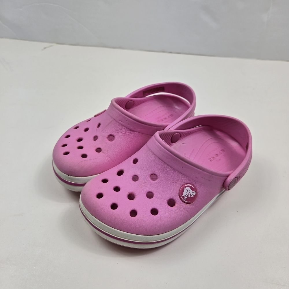Crocs Kids Pink Crocband Clogs Watet Shoes Size 10